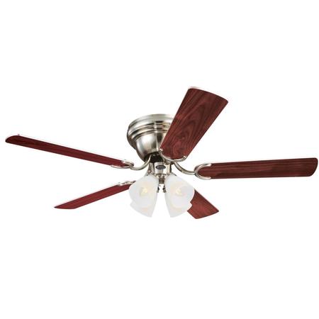 Westinghouse Contempra IV 52" 5-Blade Nickel Indoor Ceiling Fan w/Dimmable LED Lght 7232000